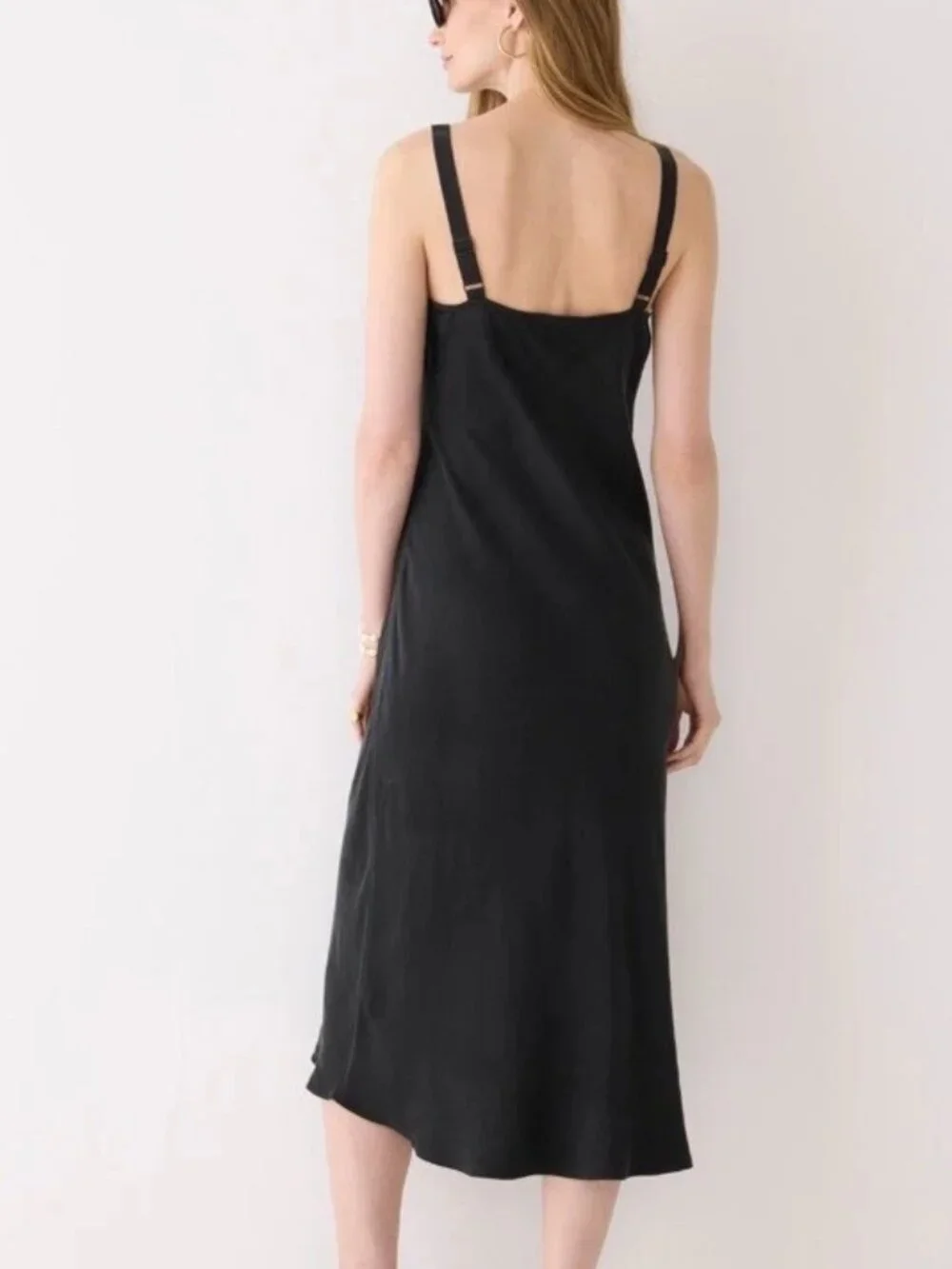 J. Crew Gwyneth V-neck slip dress in Black Size 2